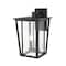 Z-Lite Seoul 2 Light Outdoor Wall Sconce, Black & Clear 571B-BK - alternate 5